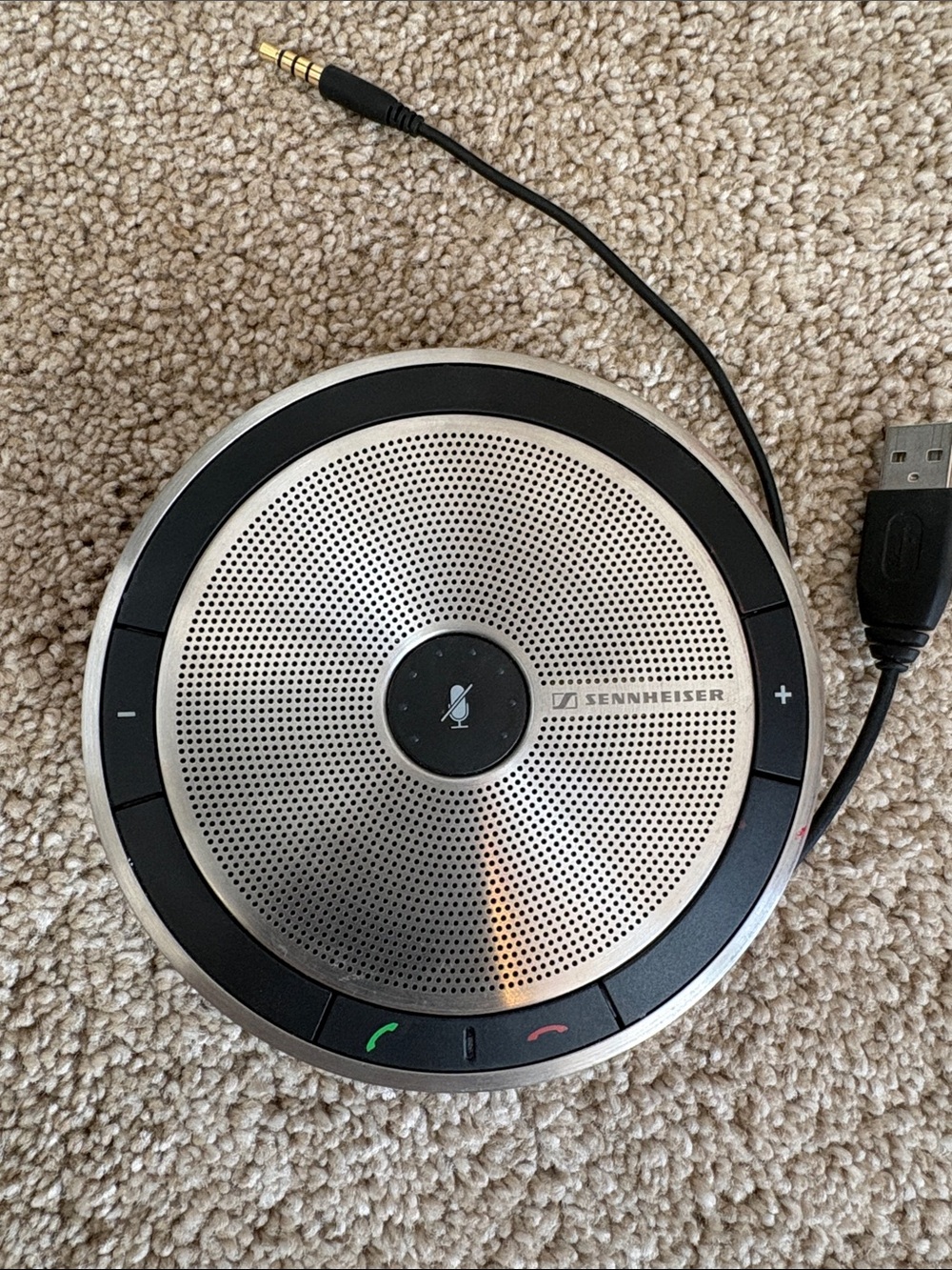 Sennheiser Silver and Black Portable Conference Speakerphone